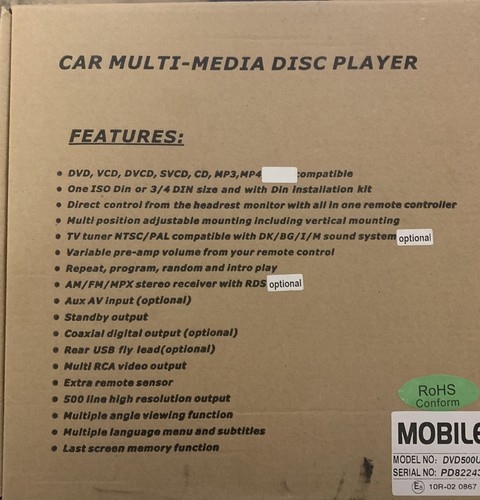 Car multi media disc player - car, multi-media