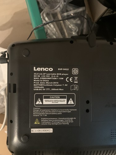 Lenco dvp 9412 dvd - lenco, player